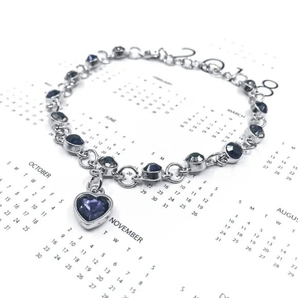💙 Stunning Heart of the Ocean Rhinestone Bracelet for Girls 💙 - Picture 3 of 5